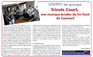 Echo du Pas-de-Calais - Décembre 2010 - Tricots Court, une musique brodée du fin fond de Caucourt